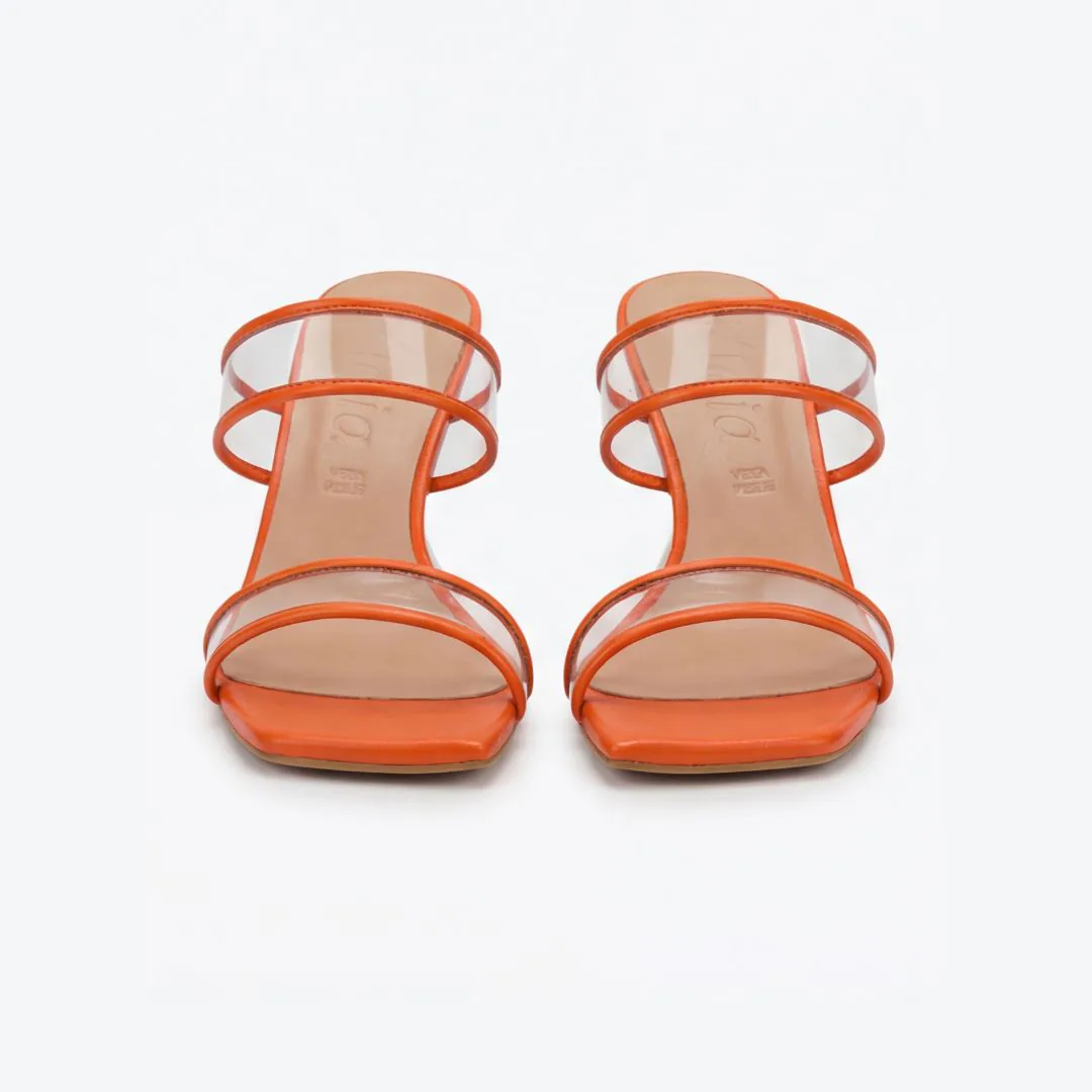 Marlena Orange, sandalo con tacco da donna