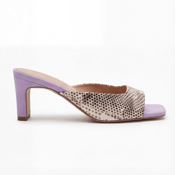 Donatella Lilac, sandalo con tacco da donna