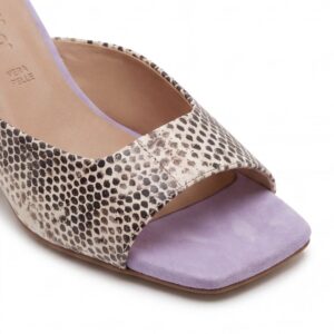 Sandalo con tacco da donna modello Donatella Lilac