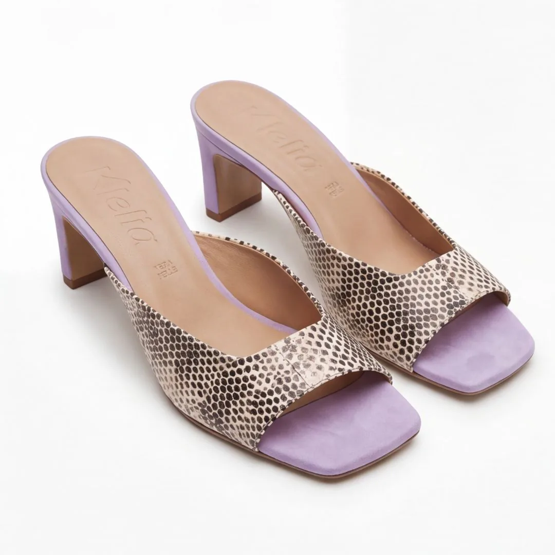 Sandalo con tacco Donatella Lilac da donna