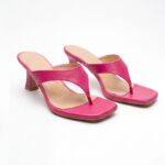Sandalo con tacco Ambra Fucsia da donna
