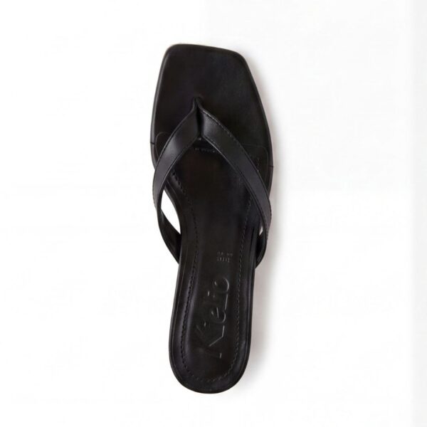 Sandalo con tacco Linda Pure Black – Klelia Shoes