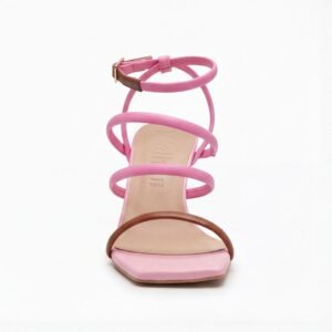 Sandalo con tacco da donna modello Chloe Lady Pink