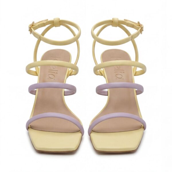 Chloe Light Yellow, sandalo con tacco da donna