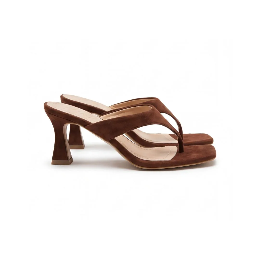 Sandalo con tacco Ambra Chocolate da donna