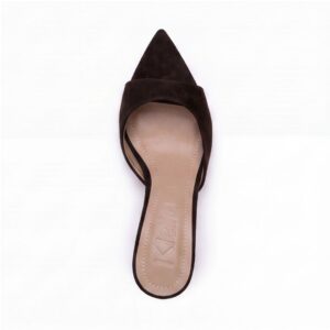 Lycia Dark Brown, sandalo con tacco da donna