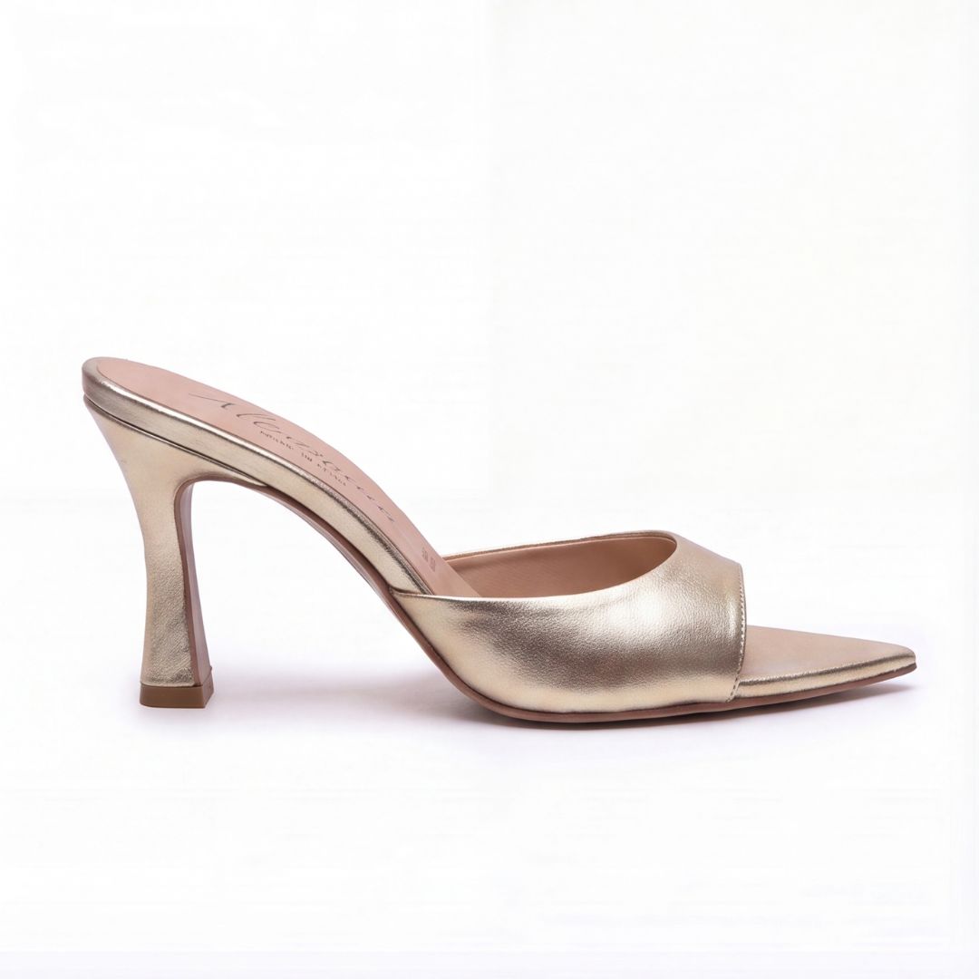 Lycia Light Platinum, sandalo con tacco da donna