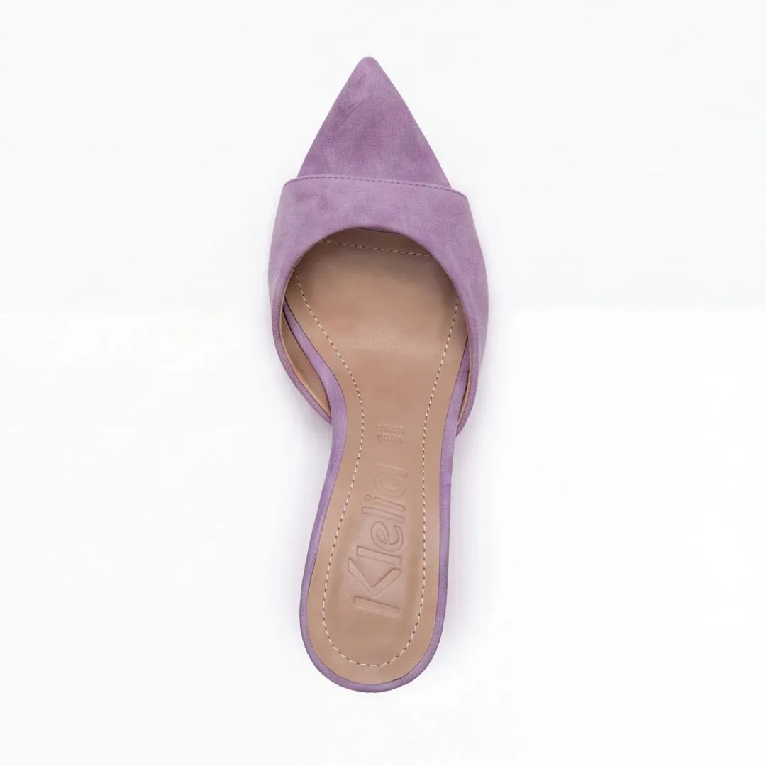 Lycia Lilac, sandalo con tacco da donna