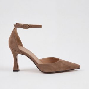 Camilla Light Sand da donna, décolleté in pelle scamosciata con tacco 8,5 cm