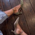 Slingback Emma Green Olive da donna