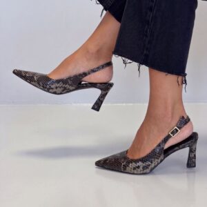 Slingback Myriam Glow Python da donna