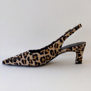 Slingback modello Vicky Leopard da donna – Klelia Shoes