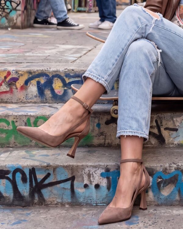 Camilla Light Sand, décolleté beige da donna con tacco 8,5 cm