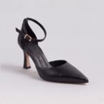 Décolleté Lidia Total Black da donna in pelle nera