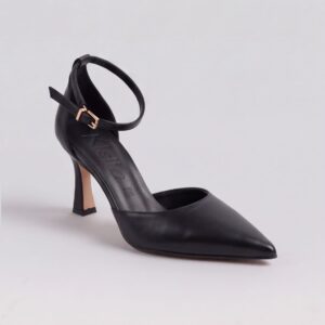 Décolleté Lidia Total Black da donna in pelle nera