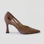 Décolleté Desiree Taupe da donna in pelle scamosciata taupe