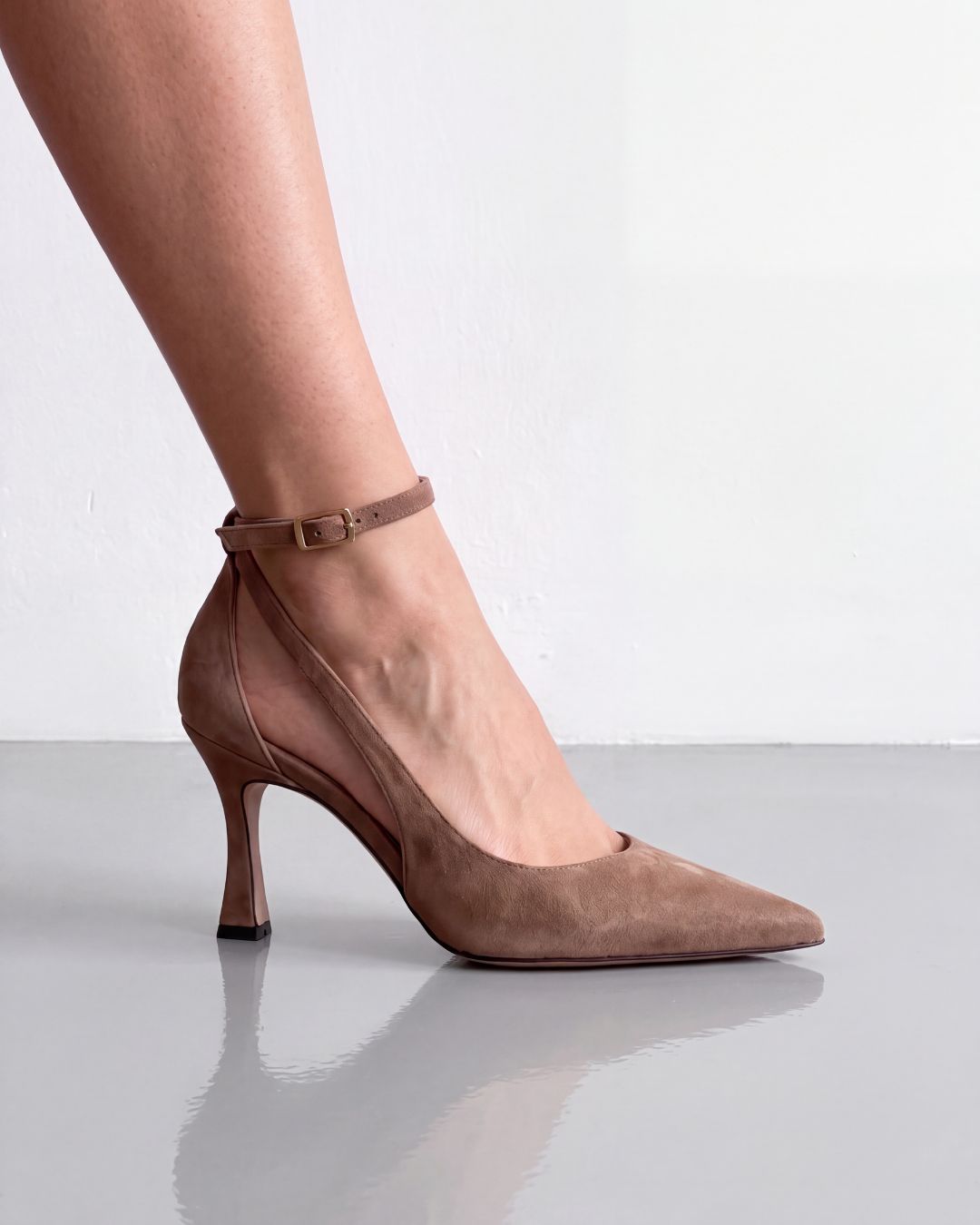 Décolleté Camilla Light Sand da donna in pelle scamosciata beige