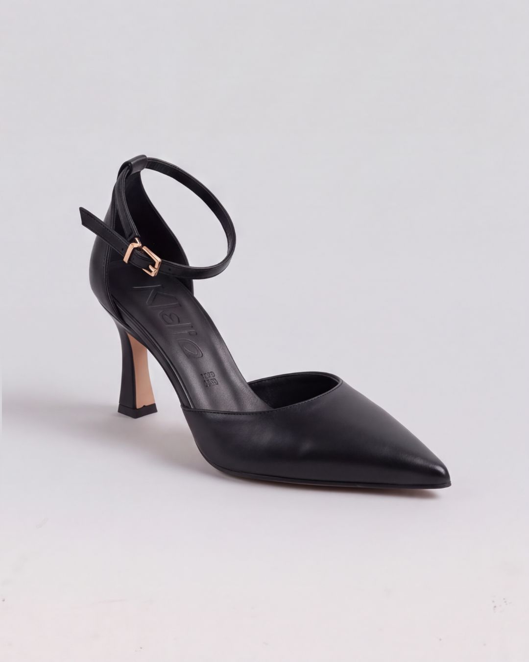 Décolleté Lidia Total Black da donna in pelle nera