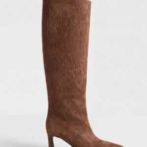 Stivale alto Mary Light Velvet Brown da donna