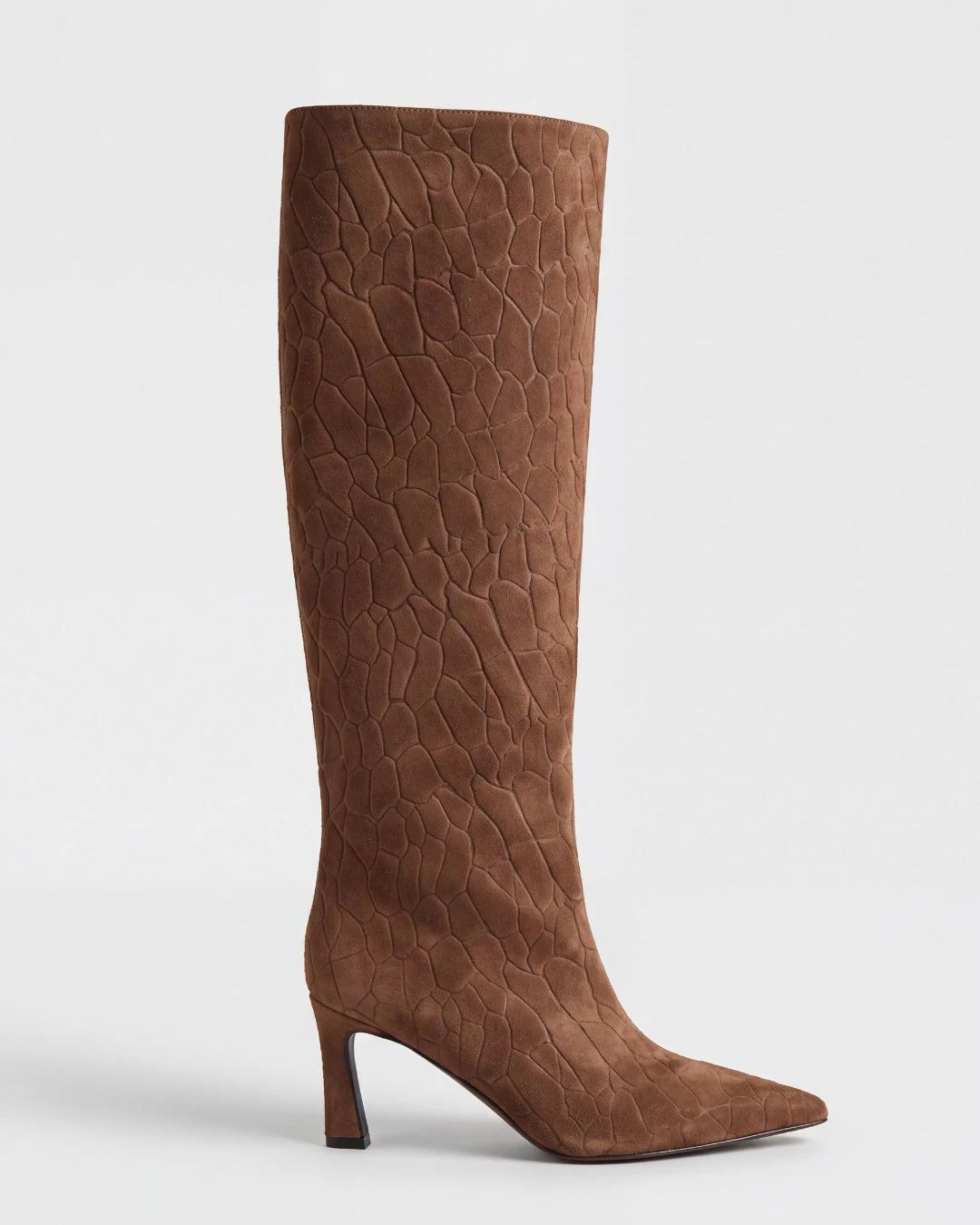 Stivale alto Mary Light Velvet Brown da donna