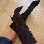 Stivale alto Celine Dark Chocolate da donna
