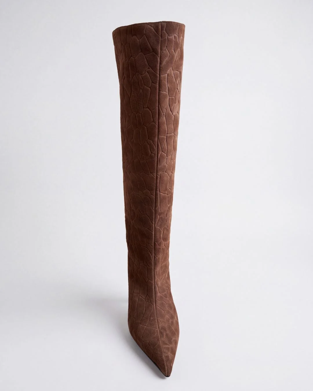 Mary Light Velvet Brown, stivale alto da donna
